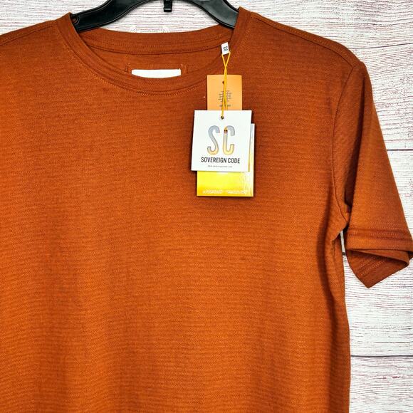 Sovreign Code Boys Rusty Orange Boys Short Sleeve Top Size Large 14/16 New - Picture 9 of 10